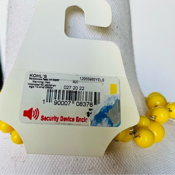 Yellow Beaded Layer Necklace NWT - Picture 3 of 5